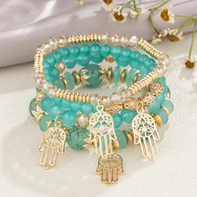 Bohemian Bracelet Creative Women's Jewelry Palm $18.50 Dana Fashion Color: B153 Light Green Women's Accessories Product information: Treatment Process: Electroplating Color: B153-Blue Black, B153-pink, B153-coffee, B153-black big hand, B153-light mixed, B