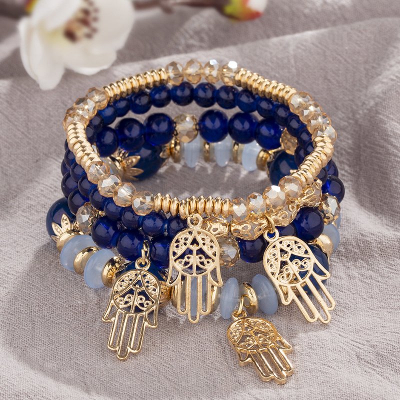 Bohemian Bracelet Creative Women's Jewelry Palm $18.50 Dana Fashion Color: B153 Blue Black Women's Accessories Product information: Treatment Process: Electroplating Color: B153-Blue Black, B153-pink, B153-coffee, B153-black big hand, B153-light mixed, B1