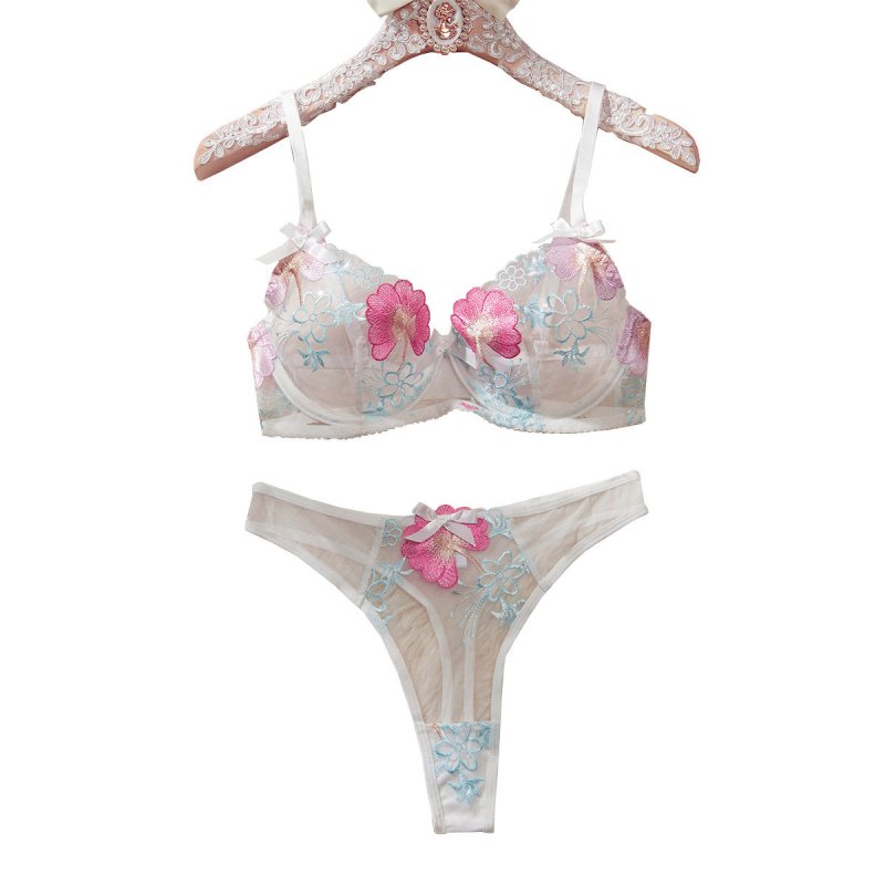 Bow Flower Embroidered Underwear Women $39.00 Dana Fashion Color: Light Pink Size: L Women's clothing Product information: Fabric name: Embroidery Color: light pink Main fabric composition: Polyester Fiber Size: S,M,L Note: 1. Asian sizes are 1 to 2 sizes