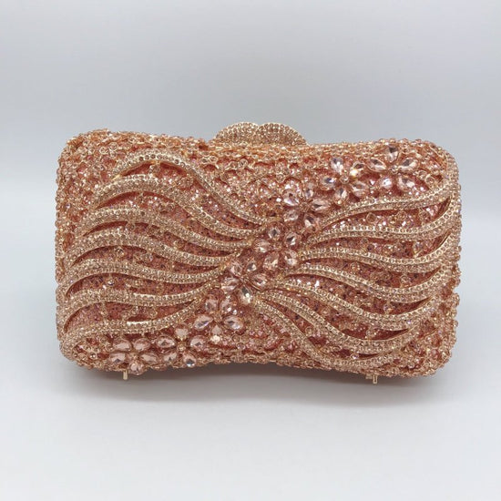 Bow Ribbon Diamond Evening Bag Hollow Rhinestone Banquet European And American Clutch $159.00 Dana Fashion Color: Champagne Women's Bags Product information: Fabric texture: synthetic leather Pattern: solid color Applicable scenario: Banquet Color: Champa