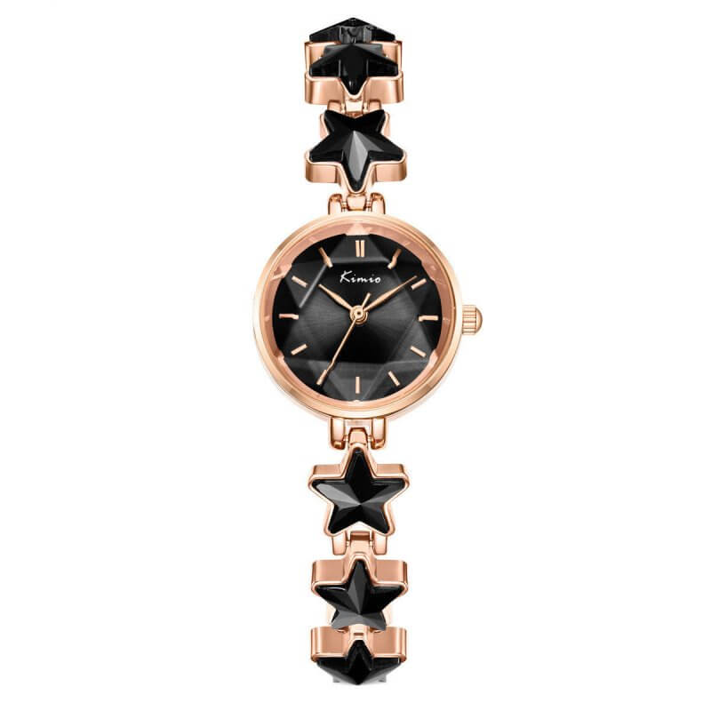 Bracelet Watch Ladies Stretch Buckle Light Luxury Rose Gold Quartz $95.50 Dana Fashion Color: Black Women's Accessories Product information: Special function: decoration Display type: pointer Applicable people: female Style: Korean Waterproof: Yes Waterpr