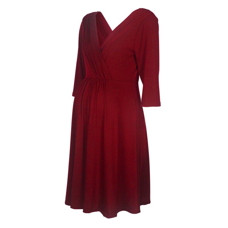 Breastfeeding dress $22.13 Dana Fashion Color: Claret Size: L Baby & Mother Main fabric composition: cotton Color: wine red, blue, black Size: S, M, L, XL, XXL size waistline bust Sleeve Length Length S 70-84 80-90 36 89 M 75-89 85-96 37 91 L 80-94 90-102