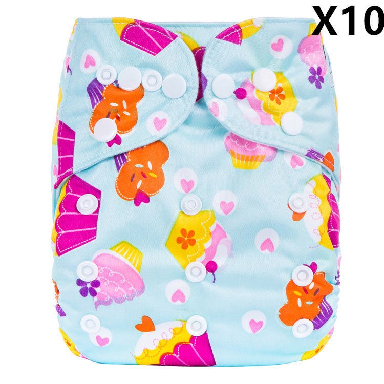 Breathable And Leak-proof Diapers For Baby Diapers $105.69 Dana Fashion style: K 10PCS Baby & Mother Product information Material: PUL knitted fabric + brushed cloth lining Applicable people: unlimited Specifications: Free size (adjustable by button) Suit