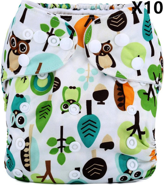 Breathable And Leak-proof Diapers For Baby Diapers $105.69 Dana Fashion style: F 10PCS Baby & Mother Product information Material: PUL knitted fabric + brushed cloth lining Applicable people: unlimited Specifications: Free size (adjustable by button) Suit
