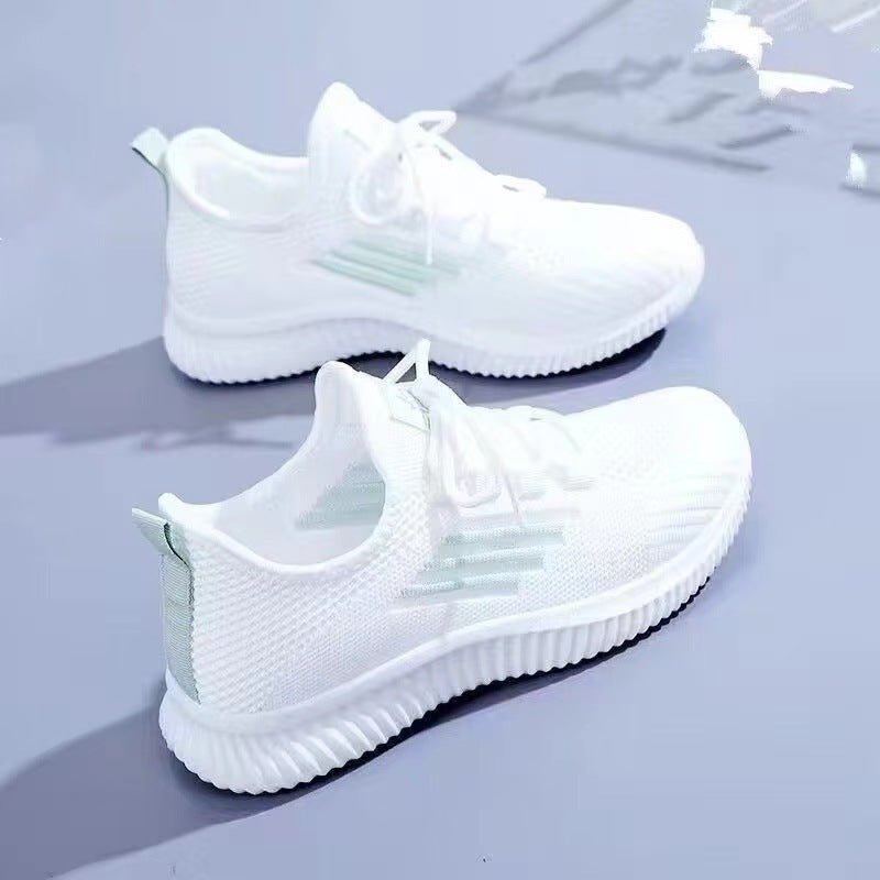 Breathable Casual Shoes Korean Sports Mesh Surface Soft Bottom Flyknit $23.50 Dana Fashion Color: C18 Green Size: 36 Women's shoes Product information: Pattern: solid color Applicable sports: Hiking Lining material: Cotton Color: C18 orange, C18 Green, C1