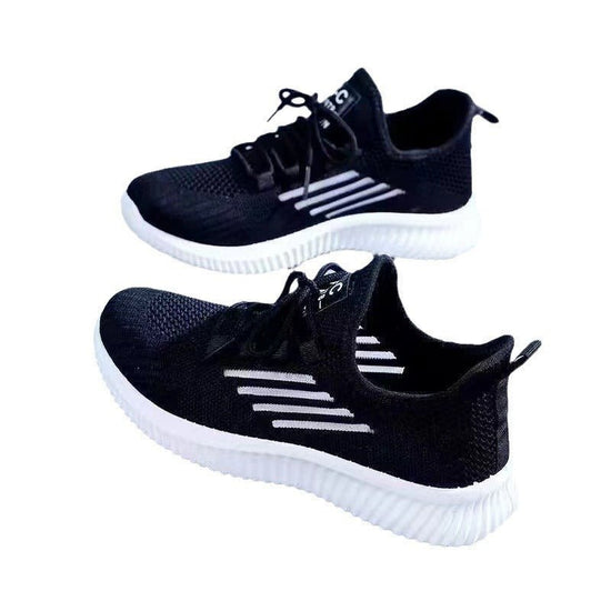 Breathable Casual Shoes Korean Sports Mesh Surface Soft Bottom Flyknit $23.50 Dana Fashion Color: C18 Black Size: 36 Women's shoes Product information: Pattern: solid color Applicable sports: Hiking Lining material: Cotton Color: C18 orange, C18 Green, C1