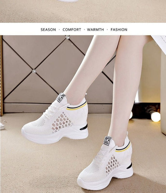 Breathable Slimming Height Increasing Insole Women's Shoes Casual Sneaker Women $39.99 Dana Fashion Color: 123 Black Size: 35 Women's shoes Product information: Pattern: solid color Applicable sports: Universal Lining material: Flyknit Color: 123 White, 1