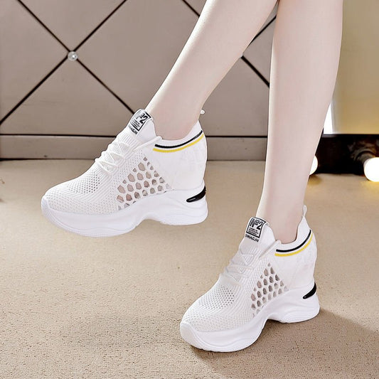 Breathable Slimming Height Increasing Insole Women's Shoes Casual Sneaker Women $39.99 Dana Fashion Color: 123 Black Size: 35 Women's shoes Product information: Pattern: solid color Applicable sports: Universal Lining material: Flyknit Color: 123 White, 1
