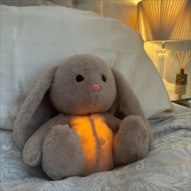 Breathing Rabbit Soothing Sensory Plush Toy With Relieve Anxiety Bunny Comforter Breathes For Newborn Conciliate Baby $29.30 Dana Fashion Color: New Breathing Rabbit Height: 32cm Toys & Hobbies Overview: This is a unique plush toy that helps comfort your
