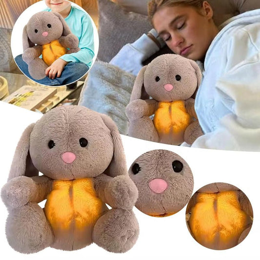 Breathing Rabbit Soothing Sensory Plush Toy With Relieve Anxiety Bunny Comforter Breathes For Newborn Conciliate Baby $29.30 Dana Fashion Color: New Breathing Rabbit Height: 32cm Toys & Hobbies Overview: This is a unique plush toy that helps comfort your