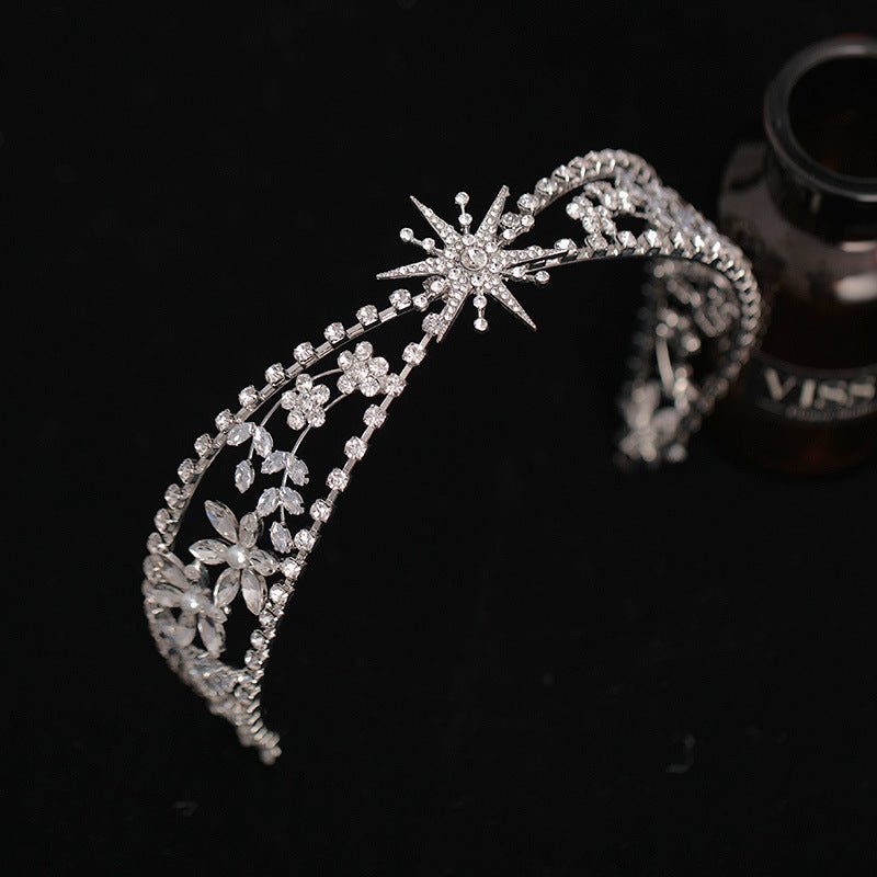 Bridal Crown Headdress Rhinestone Zircon Headband Light Luxury Wedding Wedding Accessories $35.82 Dana Fashion Color: White Women's Accessories Product information: Treatment Process: Electroplating Color: HG783 Style: Women's Material: Alloy Shape: Crown