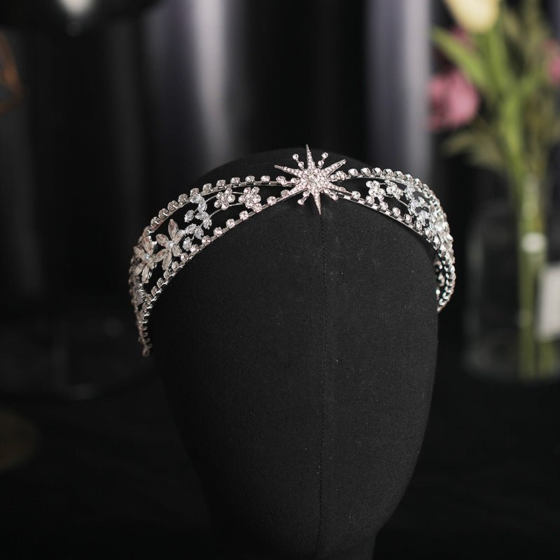 Bridal Crown Headdress Rhinestone Zircon Headband Light Luxury Wedding Wedding Accessories $35.82 Dana Fashion Color: White Women's Accessories Product information: Treatment Process: Electroplating Color: HG783 Style: Women's Material: Alloy Shape: Crown