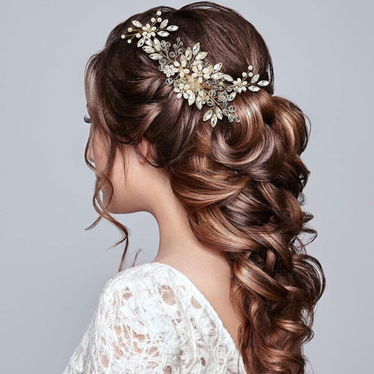 Bridal Wedding Handmade Pearl Crystal Hair Comb $25.72 Dana Fashion Color: Blue 5pcs set Women's Accessories Product information: Color: gold 5 in one group, silver 5 in one group, Green 5 in one group, Blue 5 in one group, Red 5 in one group, silver TS v
