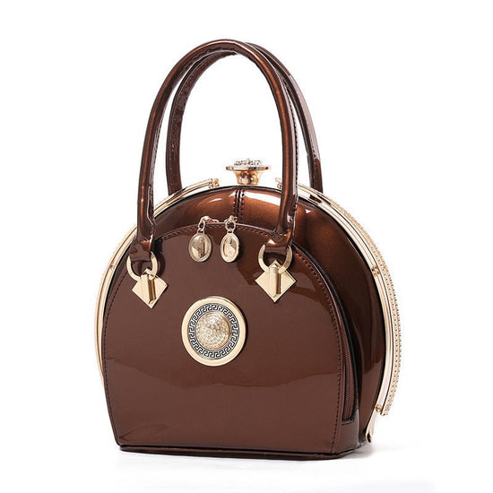 Bright leather high-end handbags noble fashion trend $79.00 Dana Fashion Color: Black Women's Bags Style: Korean Style; women's handbag Fabric texture; PU Lining texture; polyester cotton Bag shape; shell type Trendy styles of luggage; lock bag Opening me