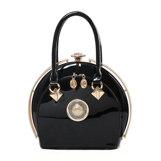 Bright leather high-end handbags noble fashion trend $79.00 Dana Fashion Color: Black Women's Bags Style: Korean Style; women's handbag Fabric texture; PU Lining texture; polyester cotton Bag shape; shell type Trendy styles of luggage; lock bag Opening me