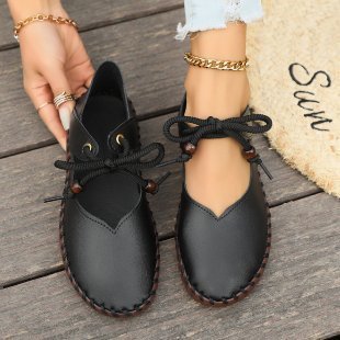 British Retro Round Head Lightweight Soft Sole Casual Pumps Women $35.50 Dana Fashion Color: Black Size: 35 Women's shoes Product information: Pattern: solid color Lining material: PU Applicable sports: Universal Color: beige, black Upper height: low top