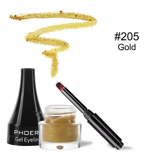 Brown Novice Makeup Black Eye Liner Makeup Makeup $25.34 Dana Fashion Color: Gold makeup Product information: Composition: mineral Efficacy: Beautify the eyes Type: Eyeliner, Eyeliner Net content: 2.2g Weight: 19g