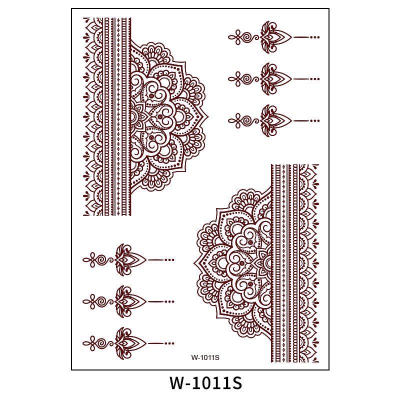 Brown Red Indian Hannah Waterproof Lace Tattoo Sticker $8.00 Dana Fashion Pattern: W1011S Size: 208x148mm Women's Accessories Product information: Pattern: W-0846S,W-0847S,W-0848S,W-0849S,W-0850S,W-0851S,W-0852S,W-0853S,W-0854S,W-0737S,W-0738S,W-0739S,W-0