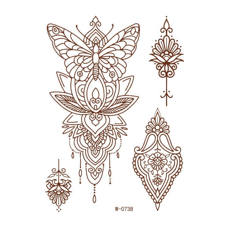 Brown Red Indian Hannah Waterproof Lace Tattoo Sticker $8.00 Dana Fashion Pattern: W0738S Size: 208x148mm Women's Accessories Product information: Pattern: W-0846S,W-0847S,W-0848S,W-0849S,W-0850S,W-0851S,W-0852S,W-0853S,W-0854S,W-0737S,W-0738S,W-0739S,W-0