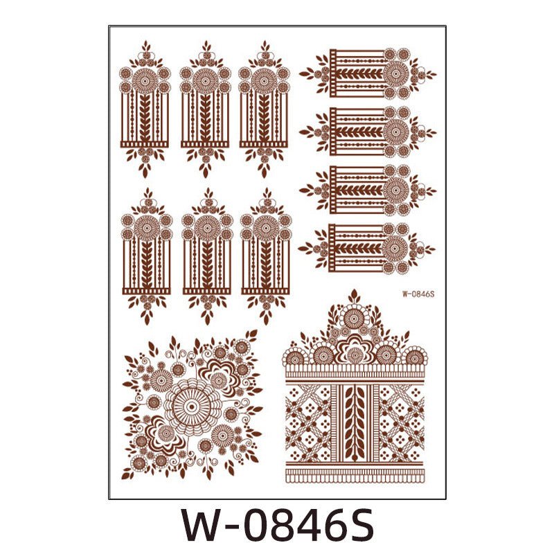 Brown Red Indian Hannah Waterproof Lace Tattoo Sticker $8.00 Dana Fashion Pattern: W0846S Size: 208x148mm Women's Accessories Product information: Pattern: W-0846S,W-0847S,W-0848S,W-0849S,W-0850S,W-0851S,W-0852S,W-0853S,W-0854S,W-0737S,W-0738S,W-0739S,W-0