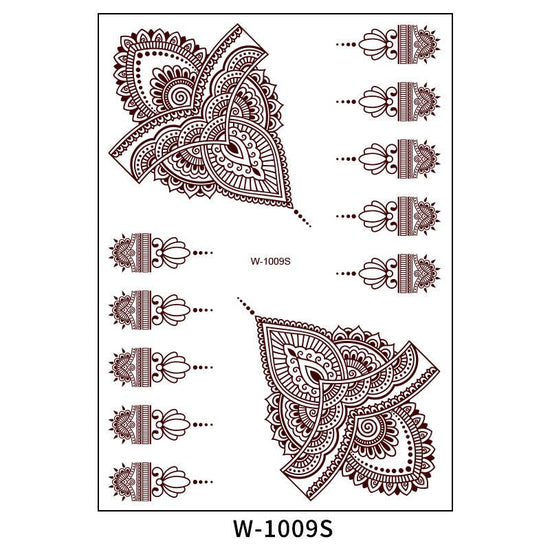 Brown Red Indian Hannah Waterproof Lace Tattoo Sticker $8.00 Dana Fashion Pattern: W1009S Size: 208x148mm Women's Accessories Product information: Pattern: W-0846S,W-0847S,W-0848S,W-0849S,W-0850S,W-0851S,W-0852S,W-0853S,W-0854S,W-0737S,W-0738S,W-0739S,W-0