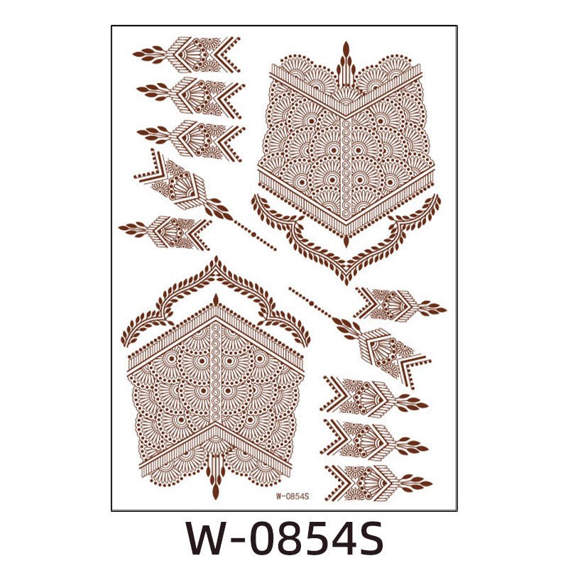 Brown Red Indian Hannah Waterproof Lace Tattoo Sticker $8.00 Dana Fashion Pattern: W0854S Size: 208x148mm Women's Accessories Product information: Pattern: W-0846S,W-0847S,W-0848S,W-0849S,W-0850S,W-0851S,W-0852S,W-0853S,W-0854S,W-0737S,W-0738S,W-0739S,W-0