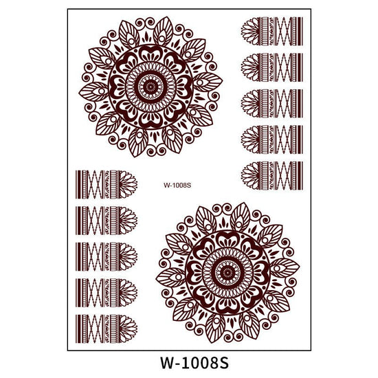 Brown Red Indian Hannah Waterproof Lace Tattoo Sticker $8.00 Dana Fashion Pattern: W1008S Size: 208x148mm Women's Accessories Product information: Pattern: W-0846S,W-0847S,W-0848S,W-0849S,W-0850S,W-0851S,W-0852S,W-0853S,W-0854S,W-0737S,W-0738S,W-0739S,W-0