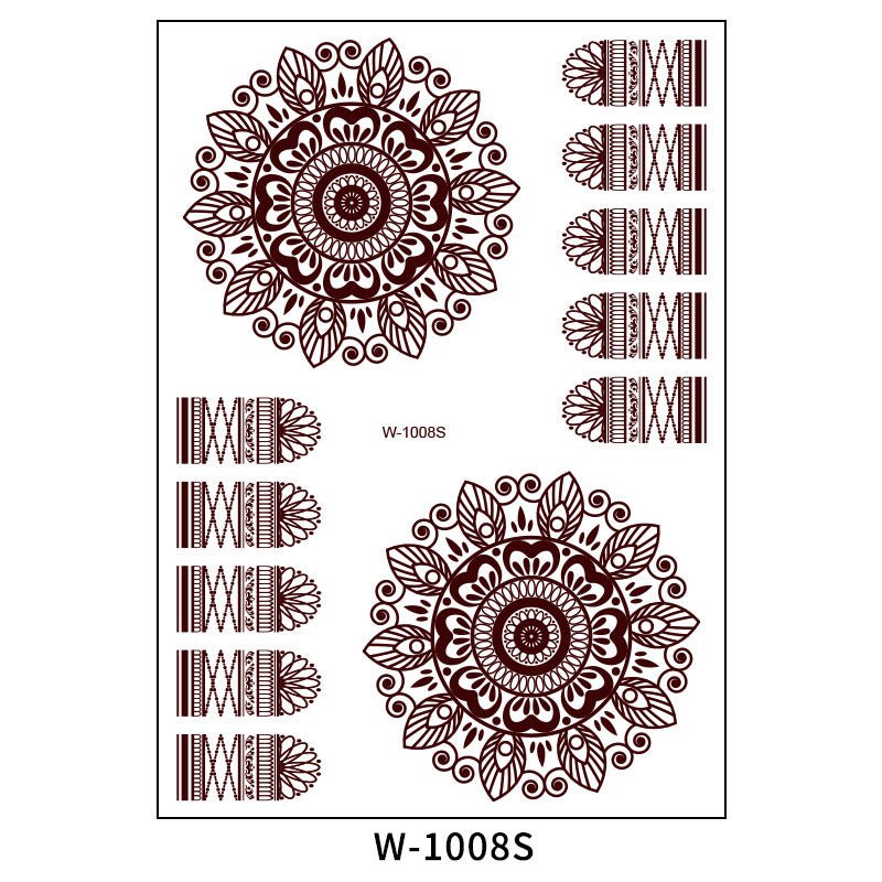 Brown Red Indian Hannah Waterproof Lace Tattoo Sticker $8.00 Dana Fashion Pattern: W1008S Size: 208x148mm Women's Accessories Product information: Pattern: W-0846S,W-0847S,W-0848S,W-0849S,W-0850S,W-0851S,W-0852S,W-0853S,W-0854S,W-0737S,W-0738S,W-0739S,W-0