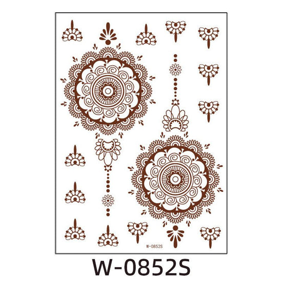 Brown Red Indian Hannah Waterproof Lace Tattoo Sticker $8.00 Dana Fashion Pattern: W0852S Size: 208x148mm Women's Accessories Product information: Pattern: W-0846S,W-0847S,W-0848S,W-0849S,W-0850S,W-0851S,W-0852S,W-0853S,W-0854S,W-0737S,W-0738S,W-0739S,W-0