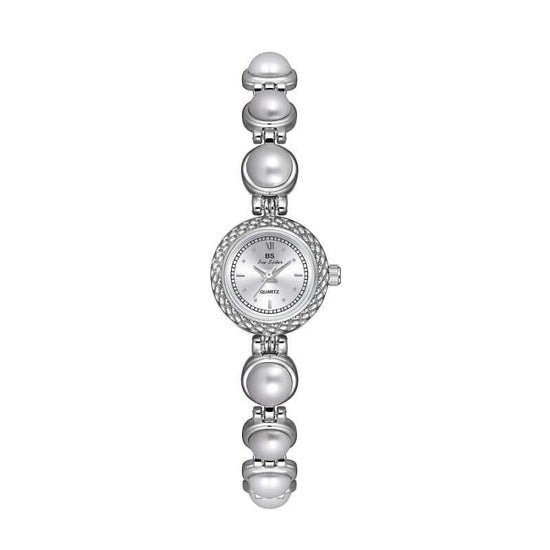 BS New Light Luxury Pearl Bracelet Women's Watch $39.50 Dana Fashion Color: Classic Silver Women's Accessories Product information: Color: Gold White, classic silver, champagne gold surface Thickness: 7mm Packing specification: PVC bag Style: Fashion Mate