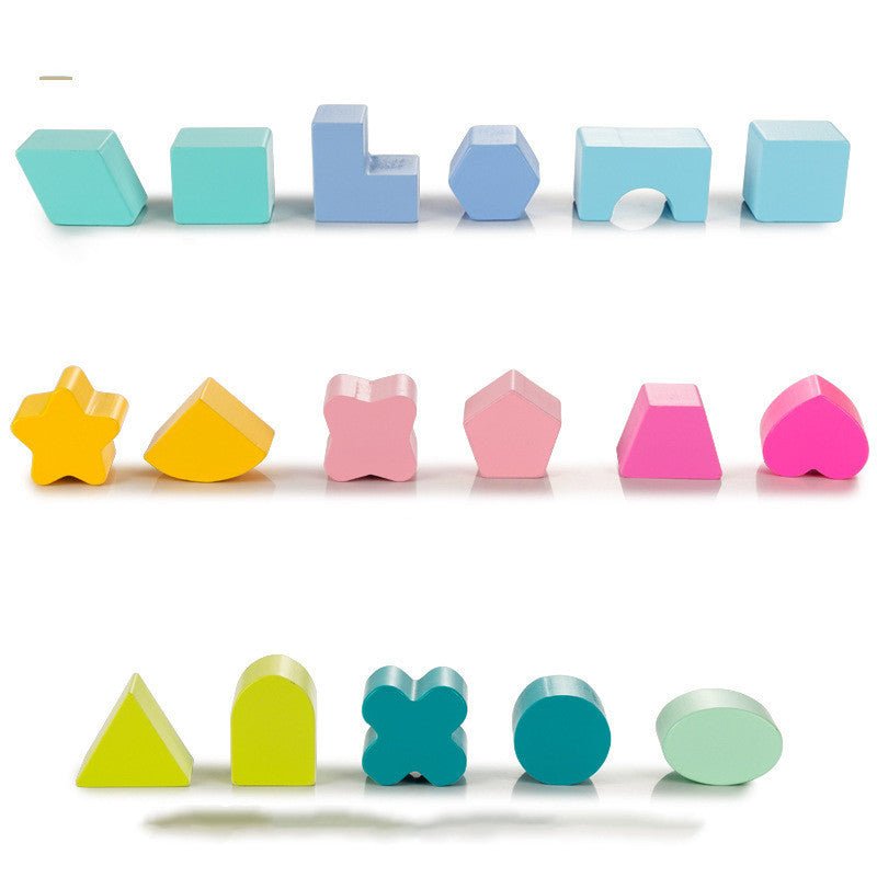 Building block toys for young children $65.14 Dana Fashion Color: Intellectual car Toys & Hobbies Geometric Shape Sorter On Wheels ●Wooden shape sorter on wheels ●Geometric cubes, shape sorter that is for fun play. ●Montessori style learning shapes and co