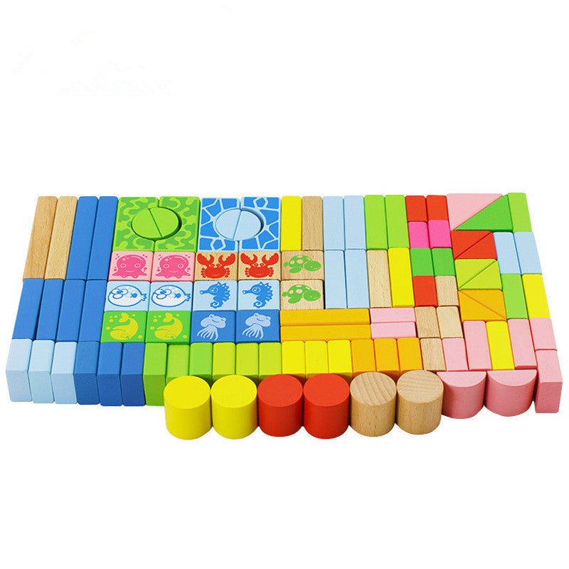 Building blocks educational toys $76.55 Dana Fashion Style: 100 blocks Toys & Hobbies Baby name: Ocean 100 puzzle blocks Suitable age: over 24 months Number of blocks: 100 Wood material: imported beech + maple Paint surface: non-toxic environmentally frie