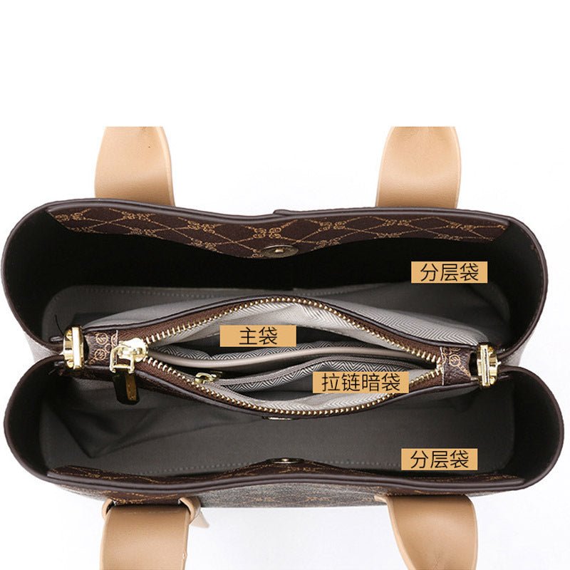 Business Commute Shoulder Bag Large Capacity Totes $85.00 Dana Fashion Color: Presbyopic Women's Bags Product information: Lining texture: Polyester Applicable scenarios: Daily matching Color: presbyopic Outer bag type: open pocket Hardness: medium and so