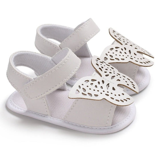 Butterfly baby sandals PU leather baby girls boys Nonslip soft soled Casual Sandals $14.39 Dana Fashion Color: white size: 11CM Baby & Mother Product Category: Toddler shoes Applicable gender: female Upper material: artificial PU Style: cute Thickness: or