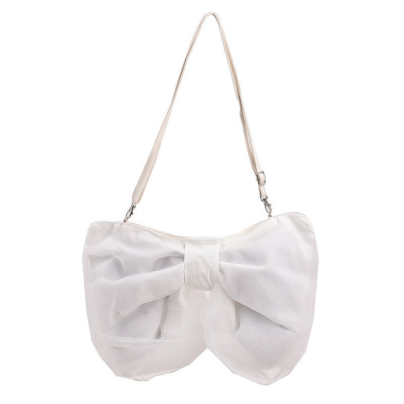 Butterfly Knot Personalized Shoulder Crossbody Bag $35.00 Dana Fashion Color: Black Size: No Specifications Women's Bags Product information: Lining texture: Polyester Applicable scenario: leisure travel Color: black, white, green Hardness: soft Size: no
