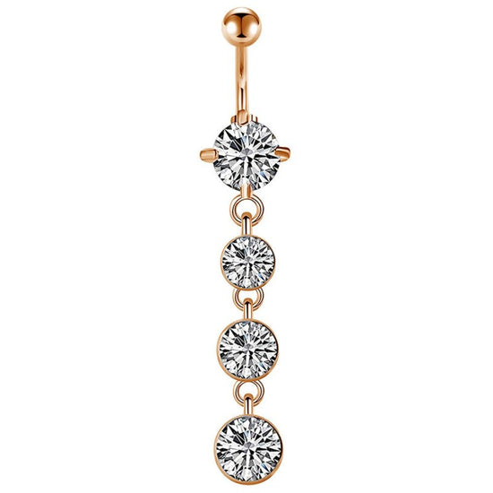 Butterfly Stainless Steel Plus Copper Parts Piercing Jewelry $13.00 Dana Fashion Color: Rose Gold With Diamond Women's Accessories Product information: Type: navel decoration Treatment Process: Electroplating Color: four diamonds-silver, four diamonds-gol
