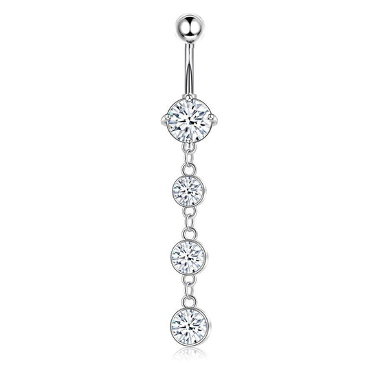 Butterfly Stainless Steel Plus Copper Parts Piercing Jewelry $13.00 Dana Fashion Color: With Drill Silver Women's Accessories Product information: Type: navel decoration Treatment Process: Electroplating Color: four diamonds-silver, four diamonds-gold, fo