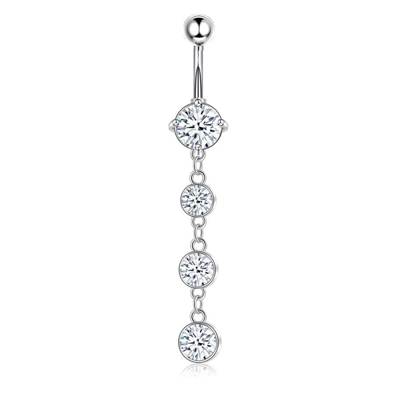 Butterfly Stainless Steel Plus Copper Parts Piercing Jewelry $13.00 Dana Fashion Color: With Drill Silver Women's Accessories Product information: Type: navel decoration Treatment Process: Electroplating Color: four diamonds-silver, four diamonds-gold, fo