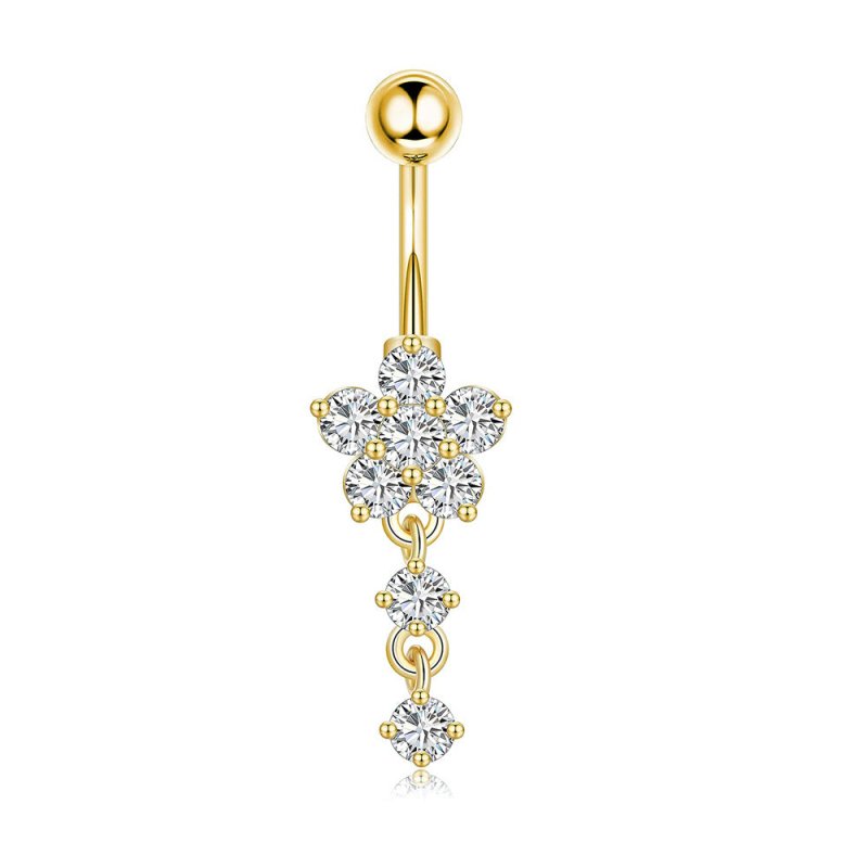 Butterfly Stainless Steel Plus Copper Parts Piercing Jewelry $13.00 Dana Fashion Color: SUNFLOWER Gold Women's Accessories Product information: Type: navel decoration Treatment Process: Electroplating Color: four diamonds-silver, four diamonds-gold, four
