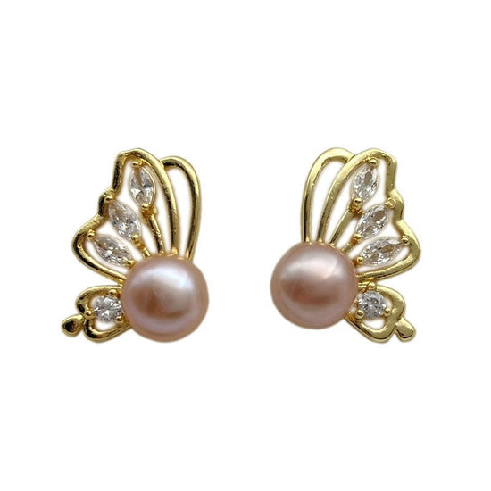 Butterfly Zircon Love Of Butterfly Stud Earrings Simple $9.00 Dana Fashion Color: As Main Image Women's Accessories Product information: Treatment Process: Electroplating Color: as the main image Applicable population: Female Material: Alloy Modeling: Ins