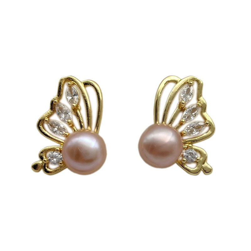 Butterfly Zircon Love Of Butterfly Stud Earrings Simple $9.00 Dana Fashion Color: As Main Image Women's Accessories Product information: Treatment Process: Electroplating Color: as the main image Applicable population: Female Material: Alloy Modeling: Ins