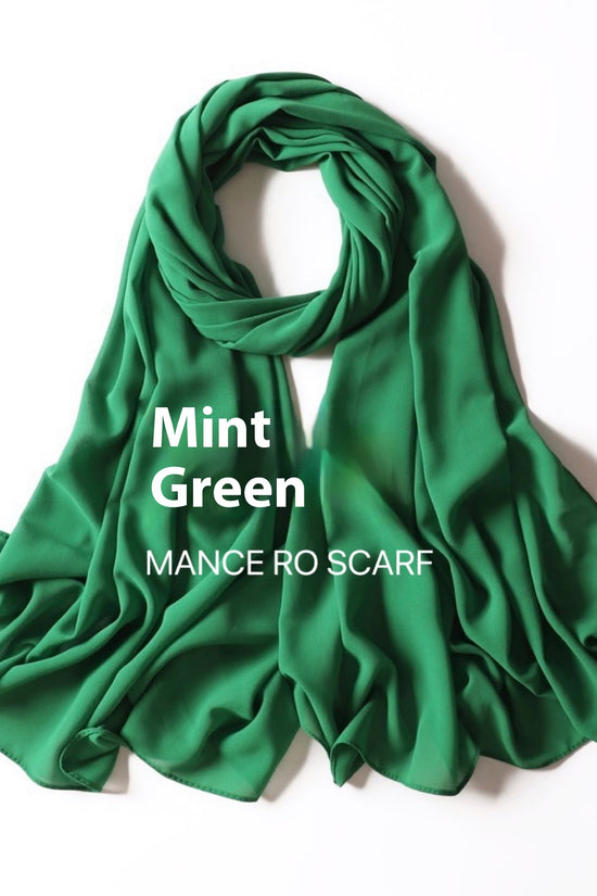 Pure Color Pearl Chiffon Scarf Headcloth Veil Chiffon Scarf