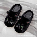Autumn And Winter Cotton Slippers Men And Women Couple Kitty Cartoon - DanaFashionstore