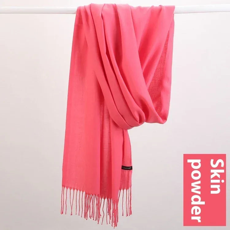 Pure Color Warm Keeping Scarf All-match Cashmere Shawl - DanaFashionstore