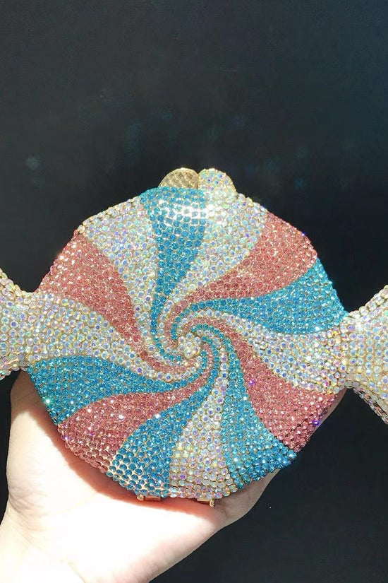Women's Diamond Candy Shape Crystal Diamond Clutch - Dana Fashion