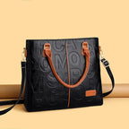 Women's Large Capacity Leather Printing Shoulder Bag - DanaFashionstore