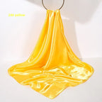 Pure Color Silk Scarf Artificial Silk 90cm Shiny Satin Shawl - DanaFashionstore