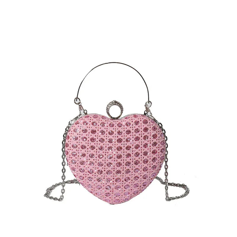 Women's Chain Bag High-grade Messenger Bag Heart Shape - DanaFashionstore