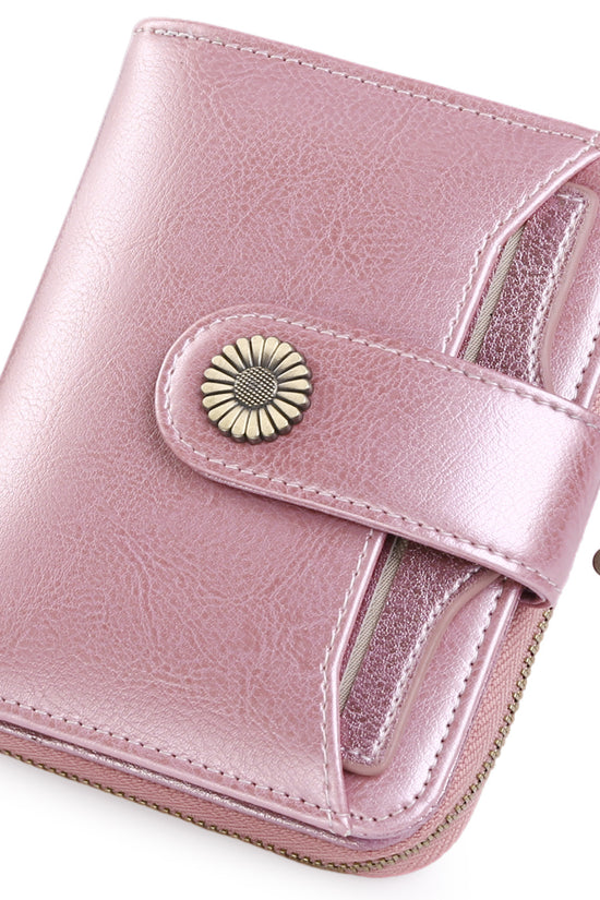 Oil Wax Genuine Leather Lady's Wallet European And American Style