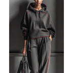 Loose-fitting Casual Long-sleeve Hoodie With Matching Casual Pants